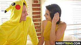 Cute teen cece capella gets blowjob and drilled with big cock