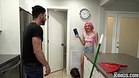 Shy petite teen riley jean gets roughly fucked by big cock stepbrother.