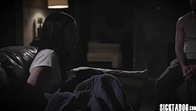 A petite teen encounters a bad guy with a big cock