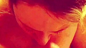 we snuck into the spare bedroom so she could swallow my cum in her mouth after a deep blowjob