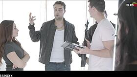 annie reis gives blowjob to jimmy bud's monster cock