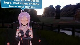 Monstergirl Island Hentai Game Ep 13: Shape Shifter Girl Grows Big Boobs on Beach