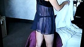 Sexy brunette bent over for doggystyle pussy pounding homemade 😈