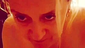 we snuck into the spare bedroom so she could swallow my cum in her mouth after a deep blowjob