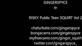 Hey, watch this risky teen 18+ squirt in public!