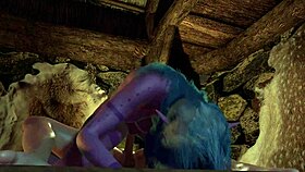 Night Elf Rides Reverse Cowgirl In Pov 3D