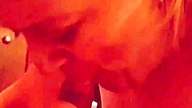 we snuck into the spare bedroom so she could swallow my cum in her mouth after a deep blowjob