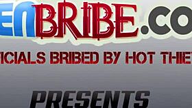 raven feels guilty as the horny officer with big cock proves her stealing in the office