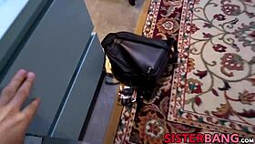 Teen And Stepsister Share Giant Dick Bent Over!