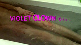 cute skinny blonde enjoys a relaxing bath