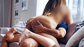 Curvy Latina stepsister rides cock in homemade doggystyle, gets big cumshot