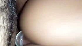 homemade horny hairy latina bent over for anal fucking 😈
