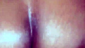 Ebony girlfriend bent over for doggystyle interracial cock