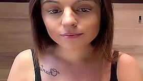 braless huge tits bounce in tanktop!