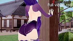 Shogun raiden mei fucking in camp genshin impact cartoon