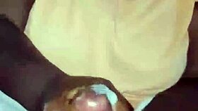 i stroked his cock with my hand until he shot his cum