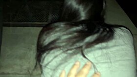 I fuck a horny teen slut in the public town well, her pussy and ass exposed