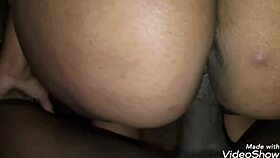 thick mixed ebony rides reverse cowgirl bareback