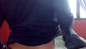 woman relaxing in lingerie at in-laws' home