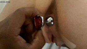 papi breaks my tight latina ass with a toy