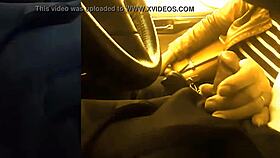 young woman performs oral sex in the car