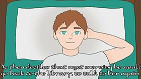 In the library, Tomni seduces the bookworm blonde.