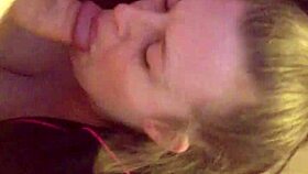 Busty BBW Gives Sloppy Blowjob With Big Tits