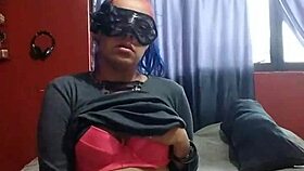 woman relaxing in lingerie at in-laws' home