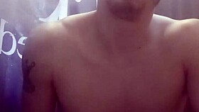 She enjoys a relaxing solo bath in the shower, playing around.