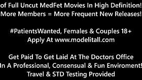 Phoenix Rose receives vibrator orgasms from Doctor Tampa in college physical