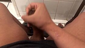 I'm masturbating in the bathroom, enjoy it