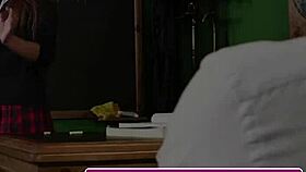 Masturbating English girl blowing cock and getting cum on face!