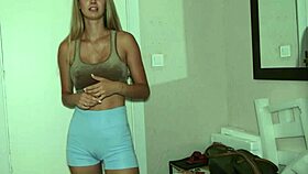 Blonde Russian Courier Gives Unexpected Blowjob!