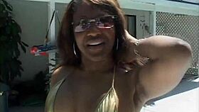 Ebony Woman Bent Over In Doggystyle Position Receives Handjob And Facial Cumshot On Big Ass