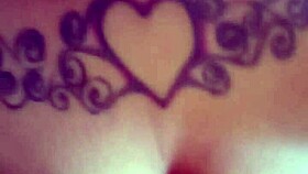 Cum dumpster slut bends over for ebony tattoo facial