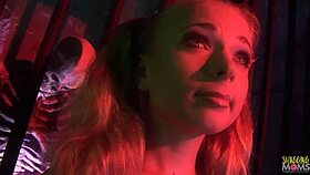 two busty blonde milfs in lingerie enjoy a steamy encounter with a man