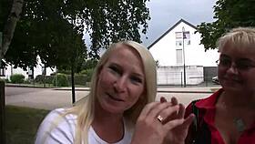 gina casting explores melanie and jürgen's intimate interview with licking and fingering