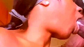 Stepsister sucks huge black cock!