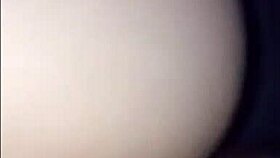 Ebony babe's white pussy creams from black cock in homemade interracial orgasm