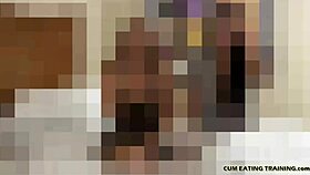 babe in lingerie masturbates with dildo then fucks on the sofa