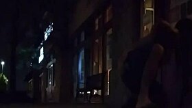 lvory white strips public on the strip with clothes ripped off