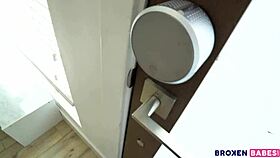 i'm petite riley reid and i fuckd the plumbr with his big coc in my ass n pussy, swallowin after handjb