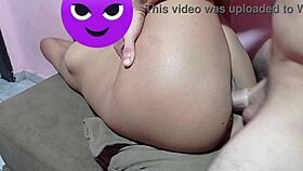 She moans loudly on all fours as it all enters.