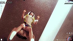 Is this anime couple ready for intense doggy fucking with that throbbing cock?