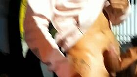 Gay men suck and fuck bareback in public street while passersby watch