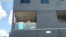 I felt so excited having sex with my boss on the balcony