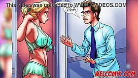 nerd boy bangs four hot chicks at lingerie party