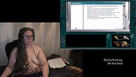 naked scarlet plays with her fat ass and tattoos during nude game part 6