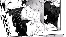 anime girl kicks guy in balls until he passes out