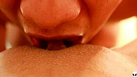 Close-up pussy licking big clit to orgasm in POV Khalessi 69 😍